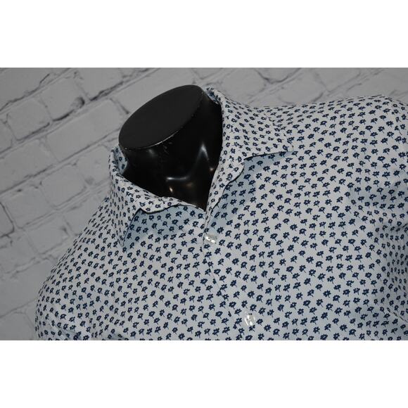 Bonobos Performance Shirt Mens Size Large Slim Fit Stretch Blue Floral - Picture 4 of 7